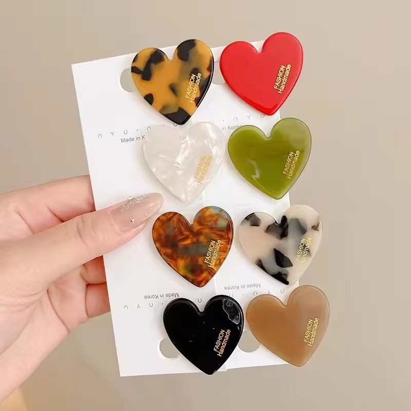 Warum sollten Sie sich für die Haarspange „Student Simple Heart Hairpins“ aus Acetat für den Alltagsstil entscheiden?