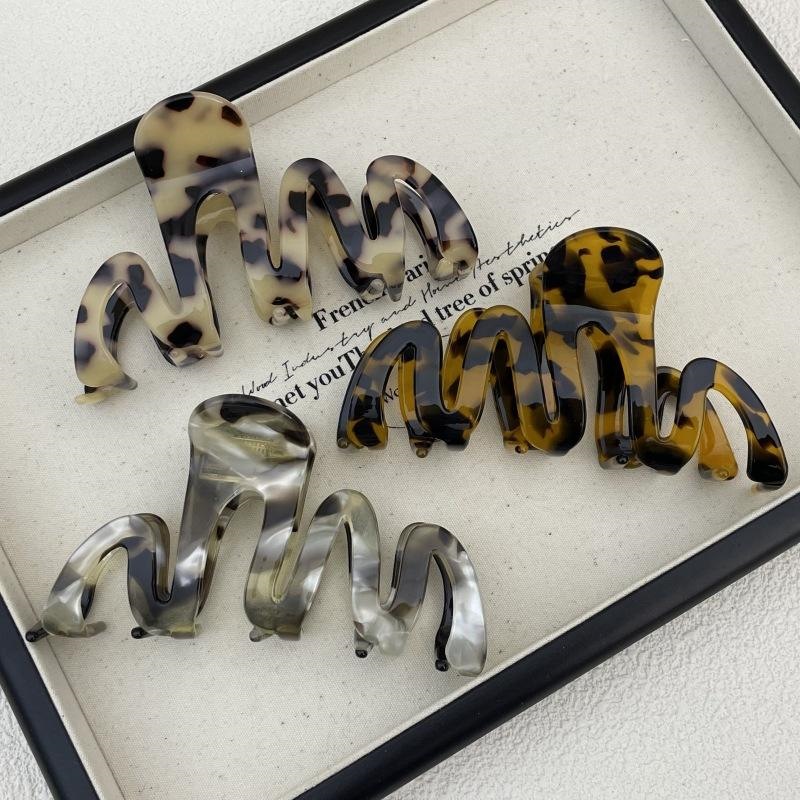 Mode Neues Design Individuelles Logo European American Wave 10,5 cm Acetat Shark Haarklammern für Frauen Mädchen Zubehör 