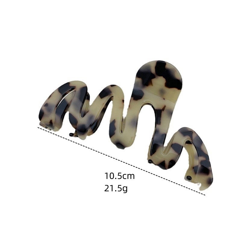 Mode Neues Design Individuelles Logo European American Wave 10,5 cm Acetat Shark Haarklammern für Frauen Mädchen Zubehör 