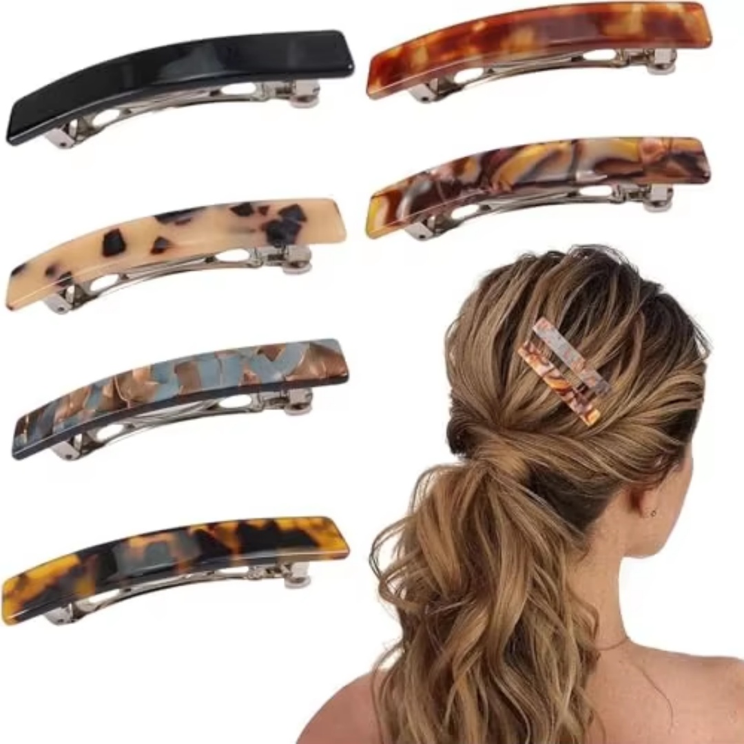 Neue Haarspangen aus Acetat, einfache Haarspangen, eleganter Schildpatt-Haarschmuck für Frauen und Mädchen