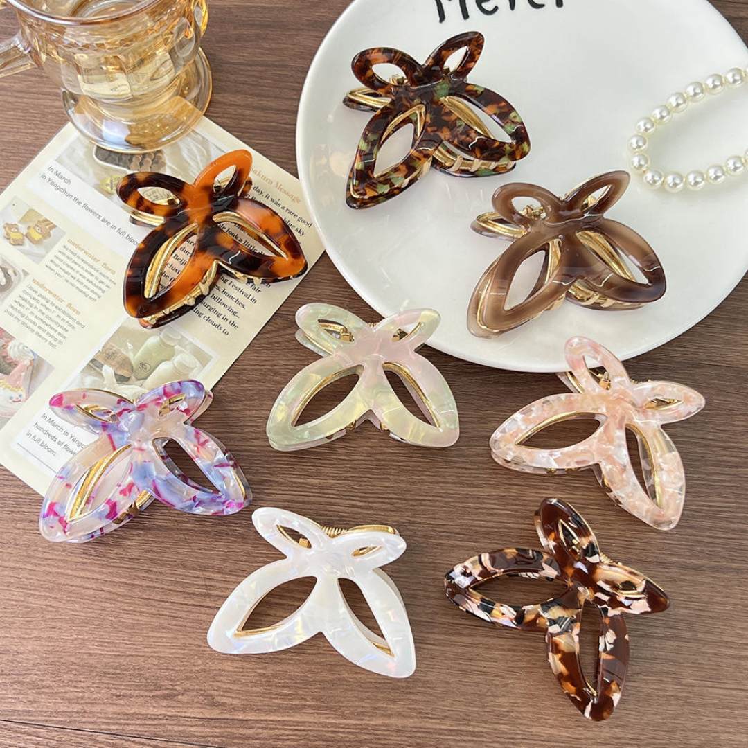 Neue individuelle Logo Mini Mode 6,5 cm Acetat Legierung Schmetterling Mädchen Haar Klaue Clips Süße Hochzeit für Frauen Haar Zubehör