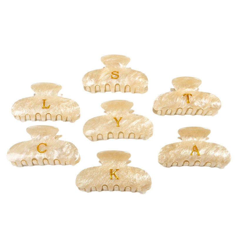 Trendy 8 cm Goldbrief Acrylhaarklauenklammern für Frauen